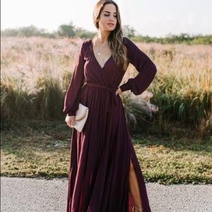 Vici Diana Maxi dress- wine colored, size small
